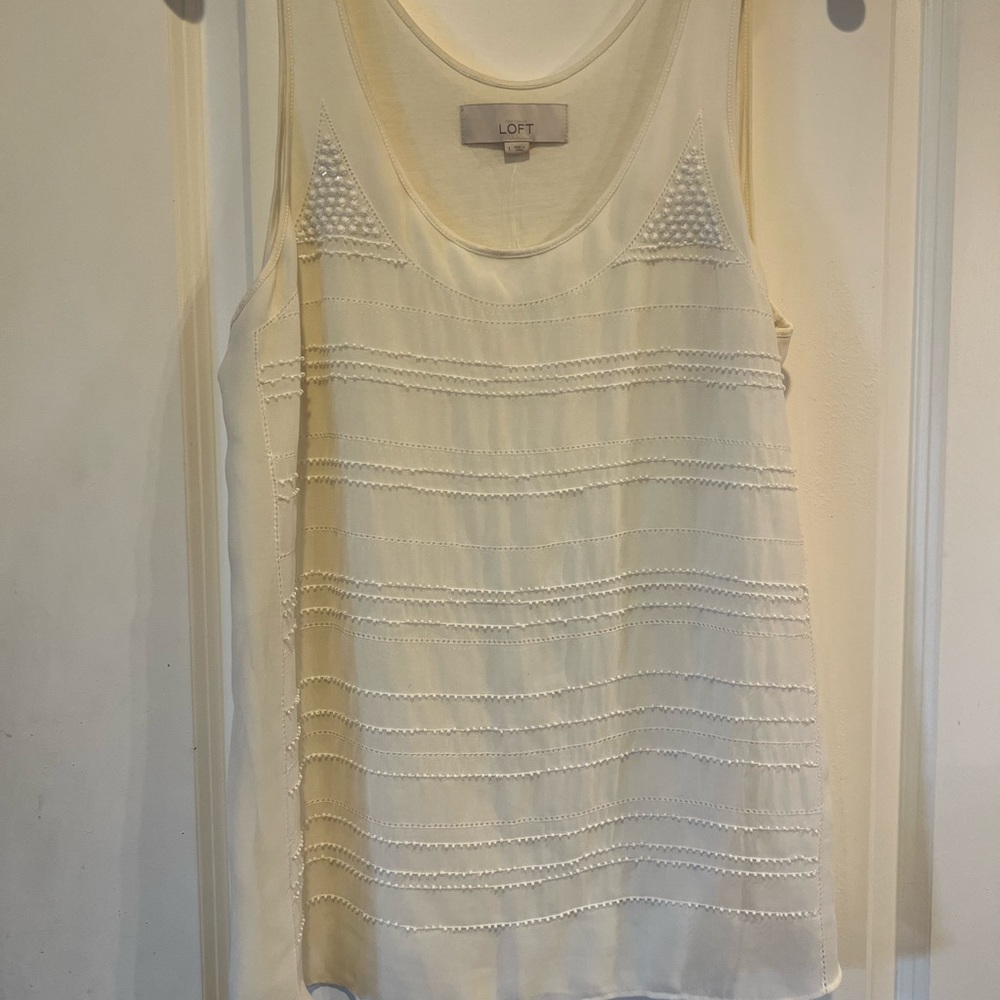 Cream tank top by Loft